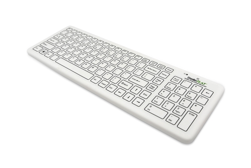 SterileFLAT Antibacterial Medical Wireless Washable Keyboard (White)  (Wireless) | SF09-02W-v4